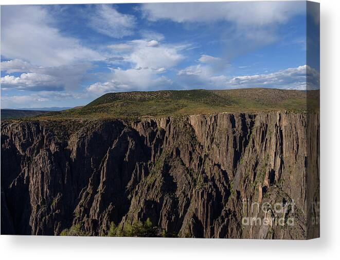 Black Canyon Canvas Print featuring the photograph Silence of the Cliffs by Jeff Hubbard