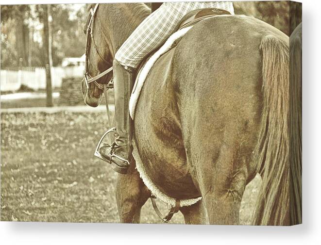 After Canvas Print featuring the photograph Silent Communication by Dressage Design