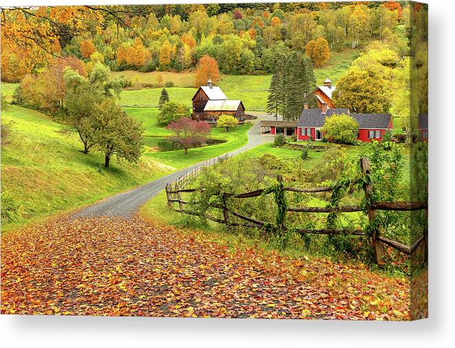 Farm Canvas Print featuring the photograph Sleepy Hollow Farm in Autumn by Rod Best