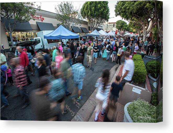 Slo Canvas Print featuring the photograph S L O  Farmers Market by Mike Long