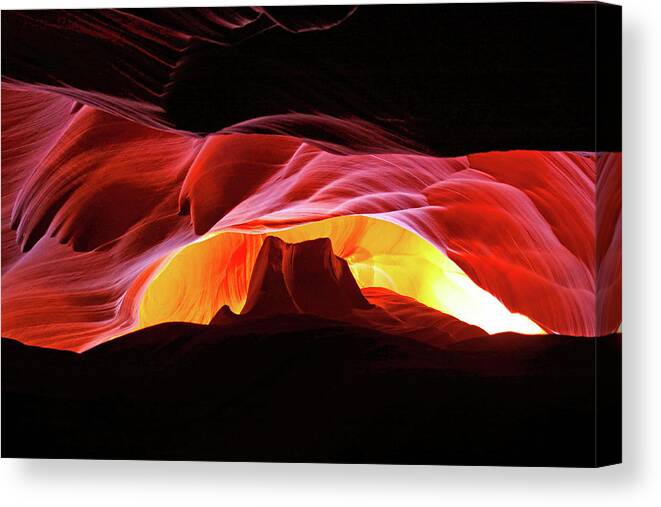 Antelope Canyon Canvas Print featuring the photograph Slot Canyon Mountain by Dawn Richards
