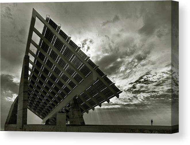 Barcelona Canvas Print featuring the photograph Solar Panel by Xavi Cardell