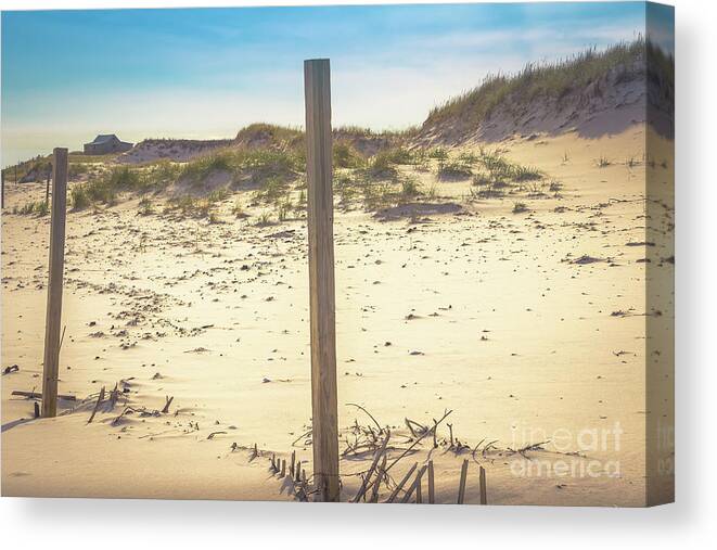 Island Beach Canvas Print featuring the photograph Solitude - Island Beach by Colleen Kammerer