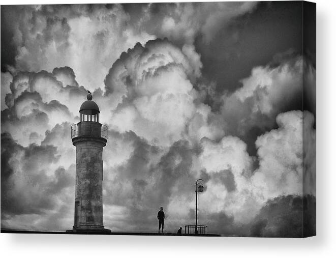 Phare Canvas Print featuring the photograph Solitude by Stphane Pecqueux