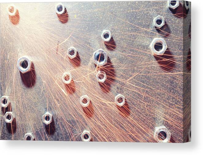 Large Group Of Objects Canvas Print featuring the photograph Sparking Nuts by Shaunl