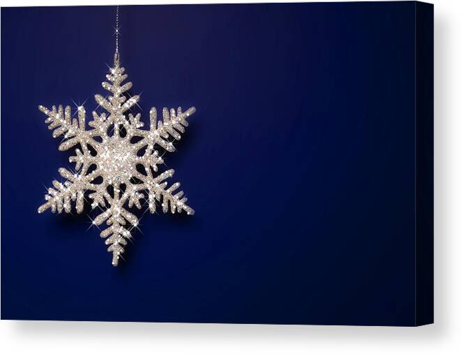 Hanging Canvas Print featuring the photograph Sparkly Snowflake by Jhorrocks