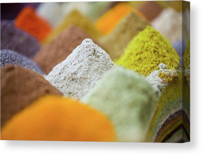 Heap Canvas Print featuring the photograph Spices by Helminadia