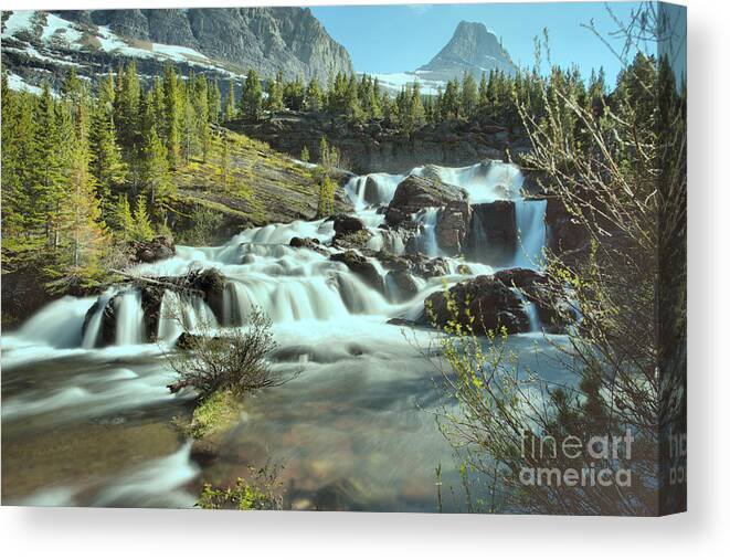 Red Rock Falls Canvas Print featuring the photograph Spring 2019 At Red Rock Falls by Adam Jewell