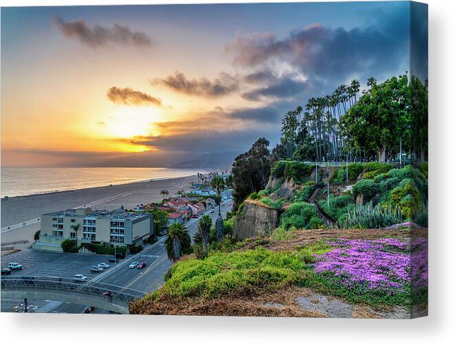 Palisades Park Canvas Print featuring the photograph Spring In The Park On The Bluffs by Gene Parks