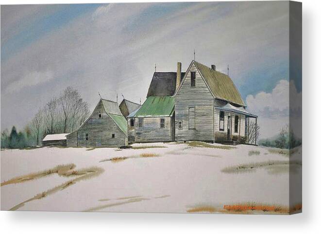 Painting Canvas Print featuring the painting Spring Thaw by E M Sutherland