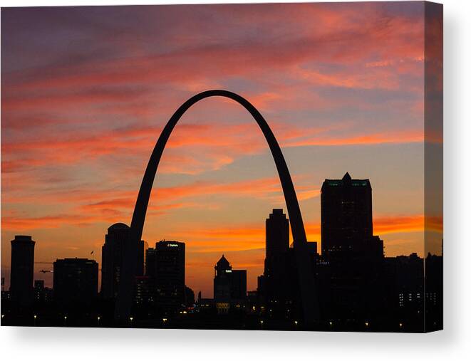 St Louis Canvas Print featuring the photograph St Louis Skyline by Amanda Jones