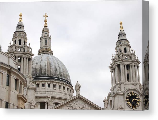Outdoors Canvas Print featuring the photograph St. Pauls Cathedral by Deborah Lynn Guber