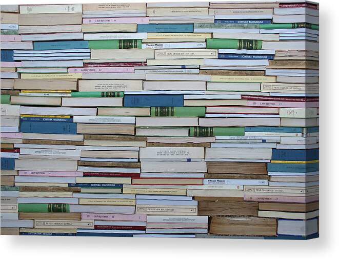 Education Canvas Print featuring the photograph Stacks Of Books by Etienne Girardet