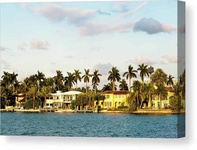 Biscayne Bay Canvas Print featuring the photograph Star Island South Miami Beach by Ehstock