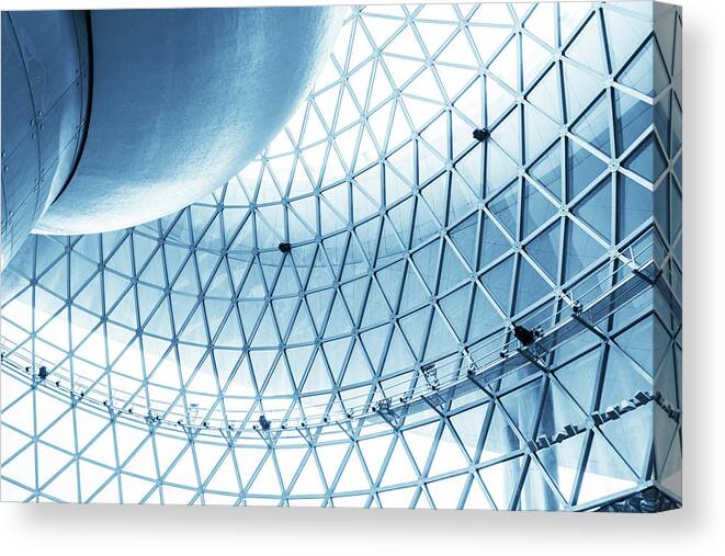 Ceiling Canvas Print featuring the photograph Steel Construction by Loveguli