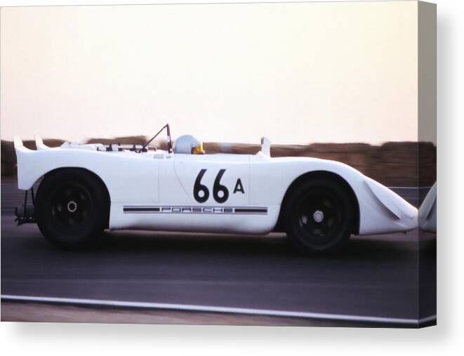 1960s Canvas Print featuring the photograph Steve Mcqueen Racing Porsche by J.n. Kennedy