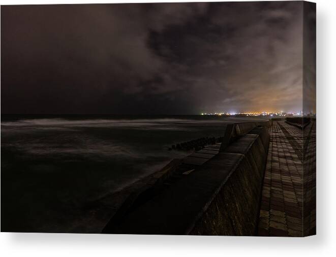 Sea Wall Canvas Print featuring the photograph Storm Chasing by Eric Hafner
