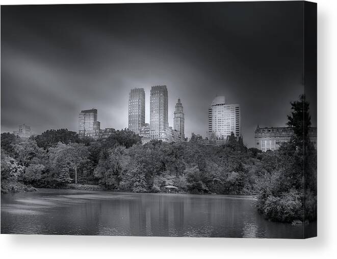 New York City Canvas Print featuring the photograph Storms in Central Park by Mark Andrew Thomas