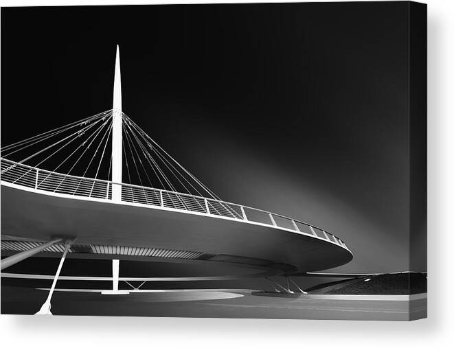 Architecture Canvas Print featuring the photograph Strong Wire Construction by Greetje Van Son