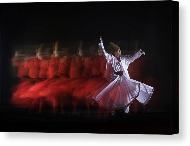 Dance Canvas Print featuring the photograph Sufi Dance by Sita Gramich