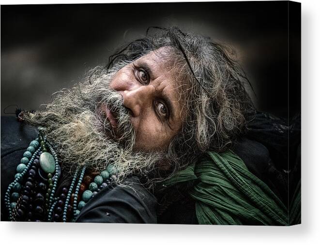 Sufi Canvas Print featuring the photograph Sufi In Repose by Trevor Cole