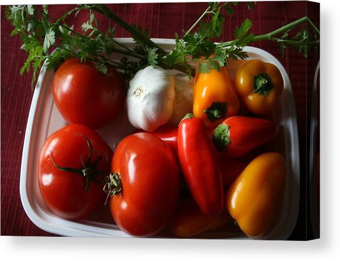 Garden Canvas Print featuring the photograph Summers Healthy Bounty by Kay Novy