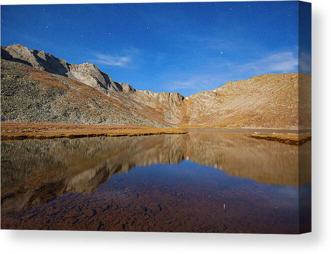 High Elevation Canvas Print featuring the photograph Summit Lake Stars 1a by Al Hann
