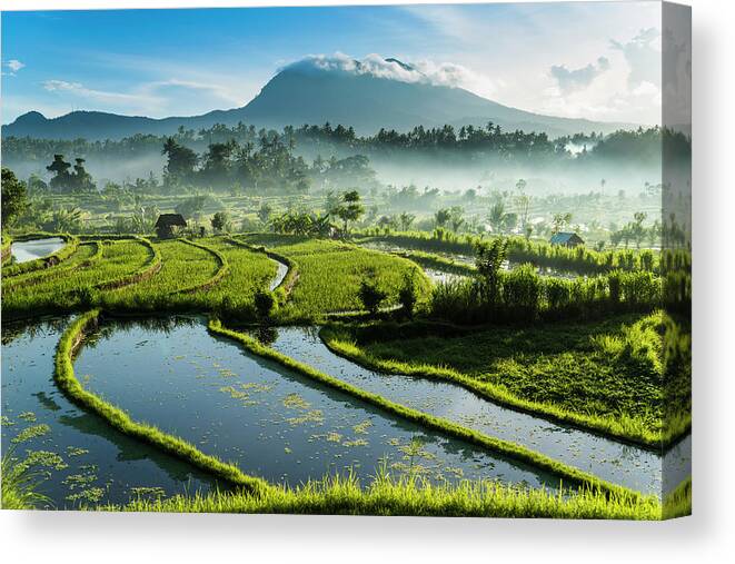 Scenics Canvas Print featuring the photograph Sunrise Tirta Gangga, Bali by John Harper