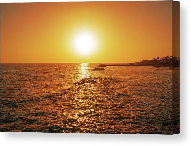 Sunset Canvas Print featuring the photograph Sunset in Costa Adeje by Sun Travels