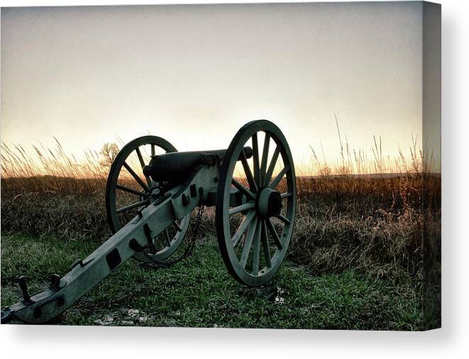 Ready Canvas Print featuring the photograph Sunset in Defense by Travis Rogers