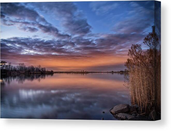 Reflections Canvas Print featuring the photograph Sunset Reflection by Russell Pugh