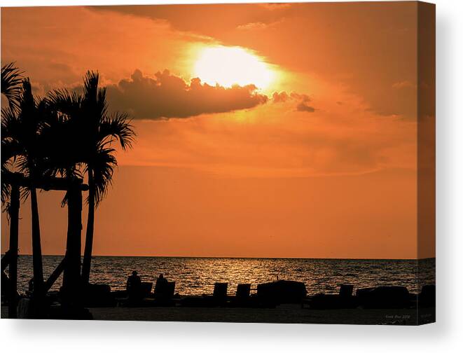 Florida Canvas Print featuring the photograph Sunset - St Pete Beach by Frank Mari