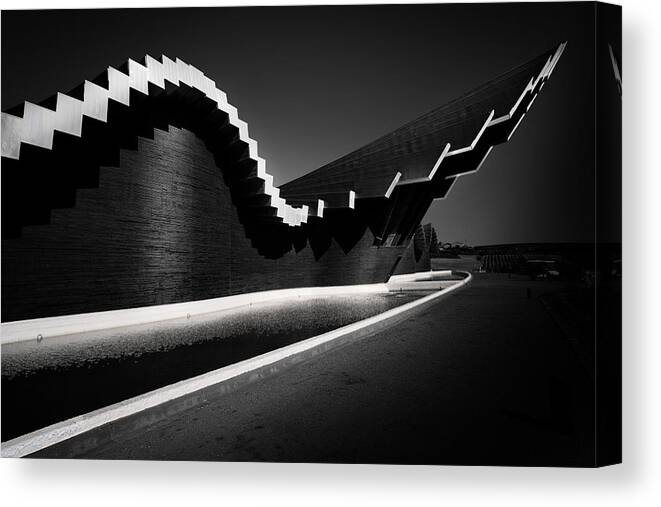 Winery Canvas Print featuring the photograph Sweeping Play Of Shapes by Erhard Batzdorf