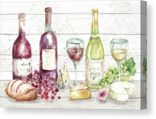 Barn Board Canvas Print featuring the painting Sweet Vines I by Mary Urban