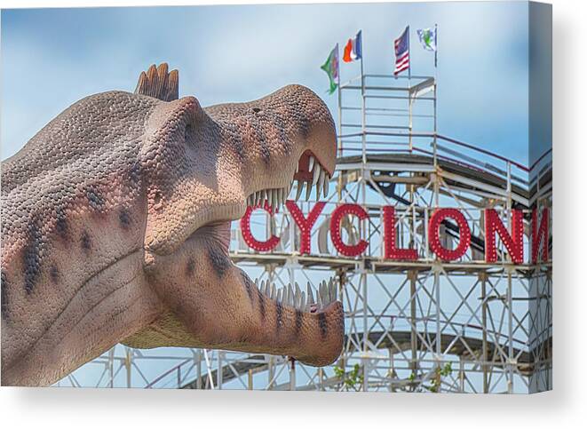 Coney Island Canvas Print featuring the photograph T-Rex by Cate Franklyn