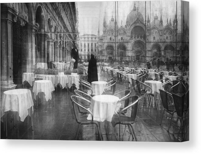 Venice Canvas Print featuring the photograph Table Reservation For The Evening by Roswitha Schleicher-schwarz