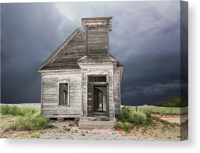 Architecture Canvas Print featuring the photograph Taiban Church by Candy Brenton