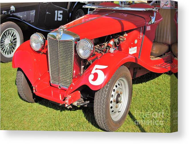 Car Canvas Print featuring the photograph TD Racer by Neil Zimmerman