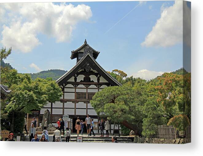 Tenryu-ji Canvas Print featuring the photograph Tenryu-ji Temple - Kyoto, Japan by Richard Krebs