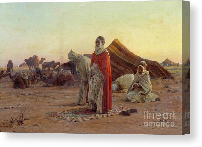 Tent In The Desert The Prayer Detail Tapestry by Eugene Alexis Girardet -  Bridgeman Prints