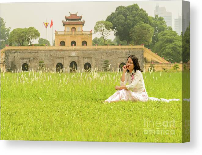 Heritage Canvas Print featuring the photograph Thang Long Imperial Citadel 02 by Werner Padarin
