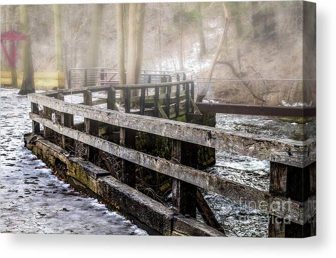 Spring Thaw Canvas Print featuring the photograph Thawing Fog by William Norton
