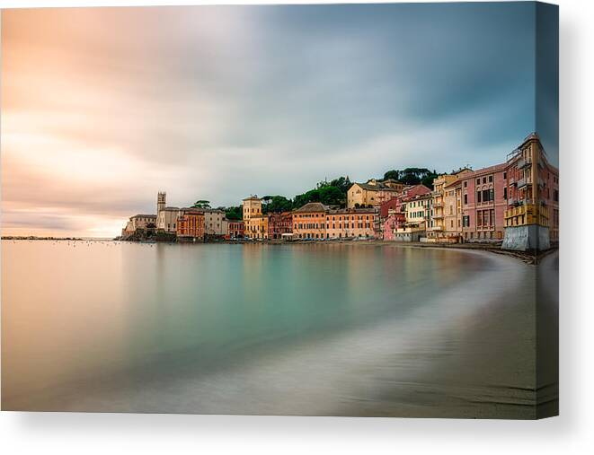 Liguria Canvas Print featuring the photograph The '' Silence Bay '' by Cristiano Giani