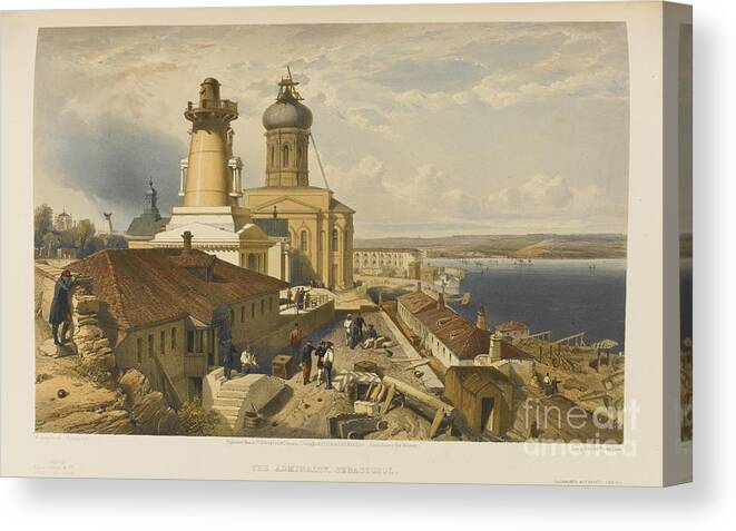War Canvas Print featuring the drawing The Admiralty, Sevastopol. Artist by Heritage Images