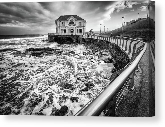 Arcadia Canvas Print featuring the photograph The Arcadia, Portrush by Nigel R Bell