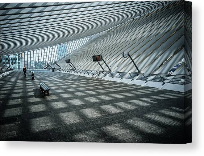 Architecture Canvas Print featuring the photograph The Checkerboard ... by Christian Delvaux
