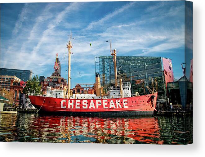 Balitimore Canvas Print featuring the photograph The Chesapeake by Bill Chizek