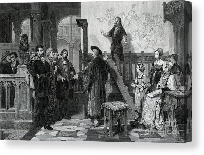 Artist Canvas Print featuring the drawing The Emperor Maximilian And Albrecht by Print Collector