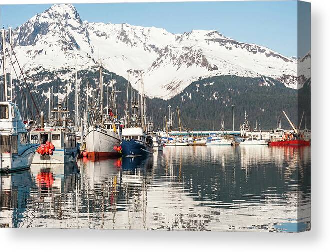 Alaska Canvas Print featuring the photograph The Fishing fleet by Charles McCleanon