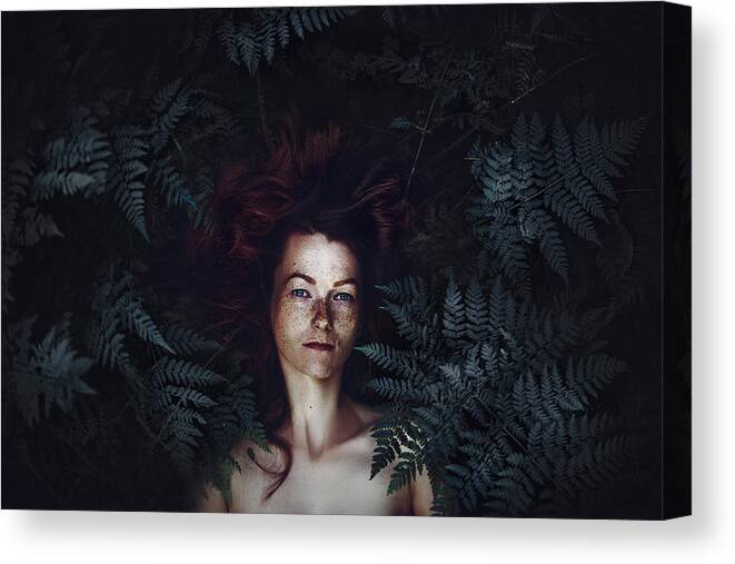 Portrait Canvas Print featuring the photograph The Forest Soul by Ruslan Bolgov (axe)